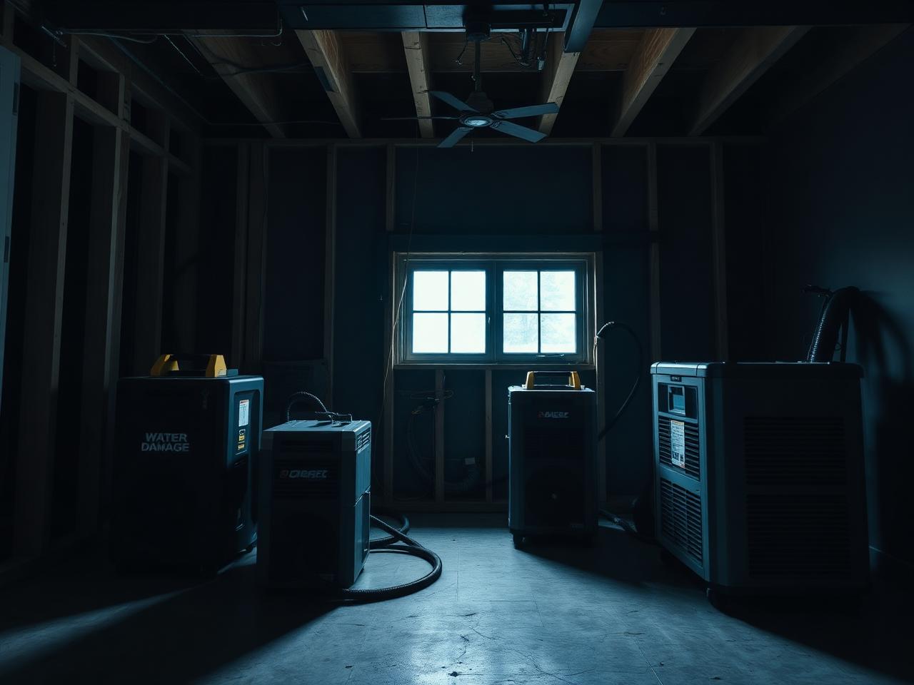 Water damage restoration technician drying a home in Colorado Springs